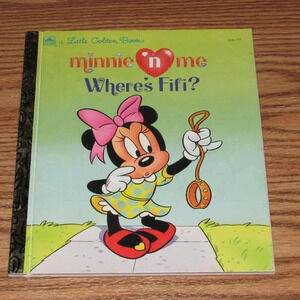 Minnie ‘n Me “WHERE’S FIFI?” A Little Golden book vintage 1992 Hardcover Kids